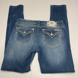 Miss Me Signature Cuffed Skinny  Light Wash Denim Jeans Women’s 32